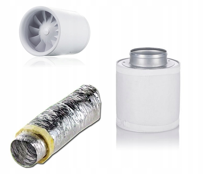 Growtent ventilačná sada 125 mm 4 ks.